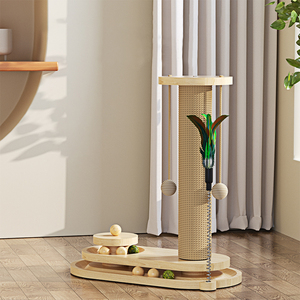 Manufacturer Wholesale Beige MDF <b>Board</b> Wooden Toy Cat Scratcher - Product Image 2