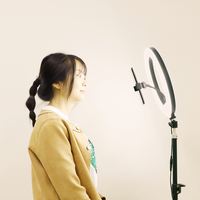 Lampu Ring Selfie fotografi lingkaran Led, dengan dudukan Tripod