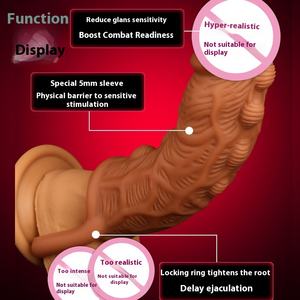 Erkek kalın yetişkin Dragon topu kapak sıvı silikon Penis yapay Penis artış doku çift seks oyuncak erkek mastürbasyon aracı - Product Image 4