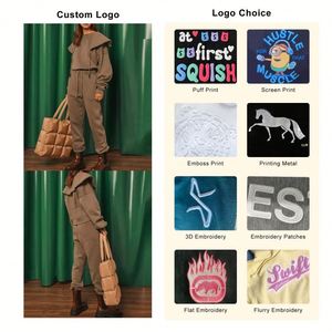 Cross-Border Winter Leisure Women Solid Color Plus Velvet Sports Suit Hoodie Leisure Suits Thicken Custom 2 Piece Set Women - Product Image 3