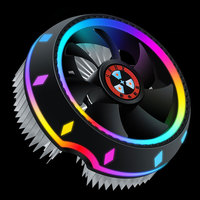Ventilateur de refroidissement silencieux LED RGB pour ordinateur de bureau, radiateur Radiato, refroidissement coloré pour Intel 115X AMD