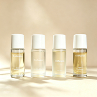 Flacon vide givré de 50 ml en verre personnalisable pour déodorant, parfum ou huile essentielle avec bille roll-on – Emballage
