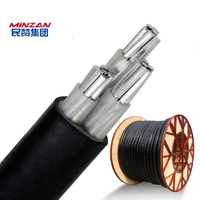 Cable de alimentación YJLV de PVC de bajo voltaje de 0,6/1kv, cable eléctrico personalizable de 3*50 mm2 con aislamiento XLPE, conductor de aluminio, 3 + 1 núcleo