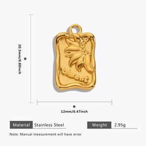 الفولاذ المقاوم للصدأ ديي صنع المجوهرات سحر ماء زهرة الشمس قلب للأطفال الأقراط قلادة الأزياء المعلقات سحر - Product Image 6