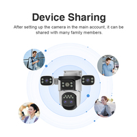 Vstarcam CS621ZS 12MP Caméras de Surveillance WiFi Sans Fil 4G SIM Extérieures Multi-Objectifs 4 Lentilles, Zoom Optique 10X, pour Réseau CCTV