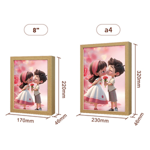 Sáng Tạo 3-Màu Sắc Ánh Sáng Bức Tranh Trang Trí Ánh Sáng Ban Đêm Ánh Sáng A4 <span class=keywords><strong>LED</strong></span> Ánh Sáng Mặt Trời Bóng Hình Ảnh Khung Sáng <span class=keywords><strong>LED</strong></span> Tường Sơn - Product Image 3