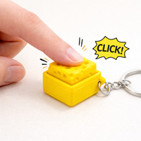 2026 New Coo Wholesale Custom 3d Printed Cheese Button Press Fidget Keyboard Keychain Click Sound Keycap Keychain