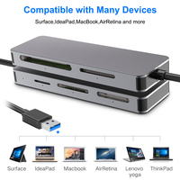 Lector de Tarjetas de Memoria 5 en 1 USB C de Alta Velocidad, Lector de Tarjetas TF SD MS M2 XD CF
