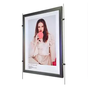 Billboard Advertising Light Box Poster Frames Wall Mounting Hanging LED Window Backlit Led Light Box Sign