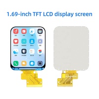 Modul Layar LCD TFT IPS Vertikal Persegi Panjang 1,69 Inci 240*280 ST7789T3 Antarmuka SPI MCU Panel Layar Sentuh untuk Jam Tangan Pintar