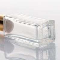 Flacons roll-on carrés transparents en verre 3M, vides, pour échantillons de parfums et huiles essentielles, 100 pièces
