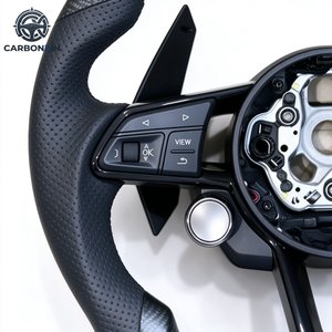 Volant sport en cuir et fibre de carbone rouge pour Audi A3/A4/B8/B8.5/Q5/Q7/RS3/RS4/RS5/S3/S4/S5/S6/S7/RS6/RS7/R8 - Product Image 4