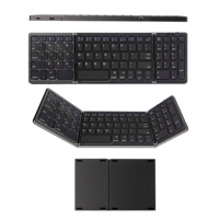 Nouveau Combo Clavier et Souris Sans Fil 2,4 GHz USB Type-C, Ultra-Mince, Rechargeable, Anti-Ghosting, à Mécanisme Ciseaux en Plastique, Pliable en 3, Portable pour