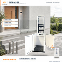Cathaylift HL Mini, élévateur hydraulique électrique conforme à la norme ISO, 200-500 kg, 1-10 m, 2-3 étages, usage personnel extérieur, télécommande