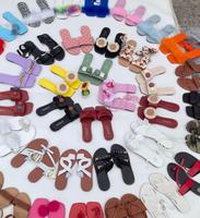 Sandales plates d'été pour femmes, grandes tailles, chaussures plates mixtes tendance, pantoufles, vente en gros d'usine