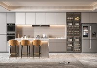 Meubles de cuisine sur mesure Armoire Quartz Comptoir Rock Dalle Armoires Maison Bar Table Île Cuisine Plate-forme