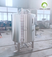 Cuve de Fermentation de Yaourt en Acier Inoxydable 1500L avec Chemise Chauffante, Mélangeur à Palettes et Contrôle de Température pour le Traitement du Lait et des Produits Laitiers