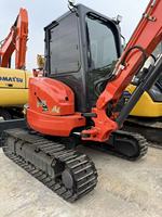 Mini-excavatrice hydraulique Kubota U35 à balayage zéro, 3,5 tonnes, moteur diesel D1703, flèche déportée, machine de construction compacte