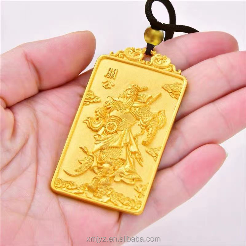 Ancien Pendentif Ovale En Plaqué Or Jaune - Pierre Bleue - Bijou Vintage Occasion