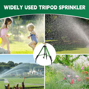 Adjustable Height Tripod Sprinkler with Brass Impact Head Rotating Lawn Sprinkler for Garden Yard Irrigation Large Area Coverage - Product Image 5