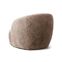 Fauteuil élégant pour salon, dossier incurvé, pivotant à 360 degrés, fauteuil individuel, coussin moelleux, canapé pour villa, appartement, meubles d'intérieur