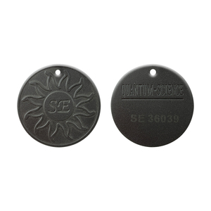 Pendentifs sans cadre en <span class=keywords><strong>pierre</strong></span> volcanique noire SE, <span class=keywords><strong>pierre</strong></span> de lave tournesol, bijoux de mode, pendentif quantique scalaire avec boîte - Product Image 5
