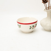 Service de vaisselle de luxe moderne en grès avec bordure rouge, compatible lave-vaisselle et micro-ondes, assiettes de fête écologiques et économiques