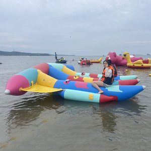 Venta Directa del Fabricante de Peces Voladores Inflables para Agua: Bote Banana Acuático Remolcable por Moto Acuática, Giroscopio Patito Amarillo - Product Image 1