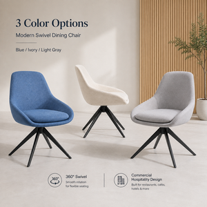 <span class=keywords><strong>Chaise</strong></span> de salle à manger pivotante de luxe moderne, dossier incurvé ergonomique, <span class=keywords><strong>design</strong></span> confortable, mobilier commercial pour hôtel et restaurant - Product Image 4