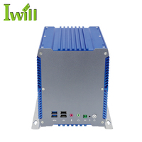 Ordinateur embarqué sans ventilateur DC 24V Dual Lan IPC IBOX-704 Plus I5 7360U avec 1*PCIE X4 3*PCI, prise en charge du démarrage à distance