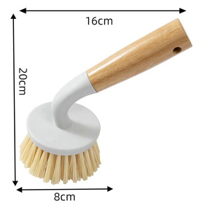 Realida Eco Friendly Bamboo <span class=keywords><strong>Dish</strong></span> <span class=keywords><strong>Brush</strong></span> für Familien Safe Free Kitchen Scrub für Antihaft-Gusseisen-Geschirr bürste - Product Image 4