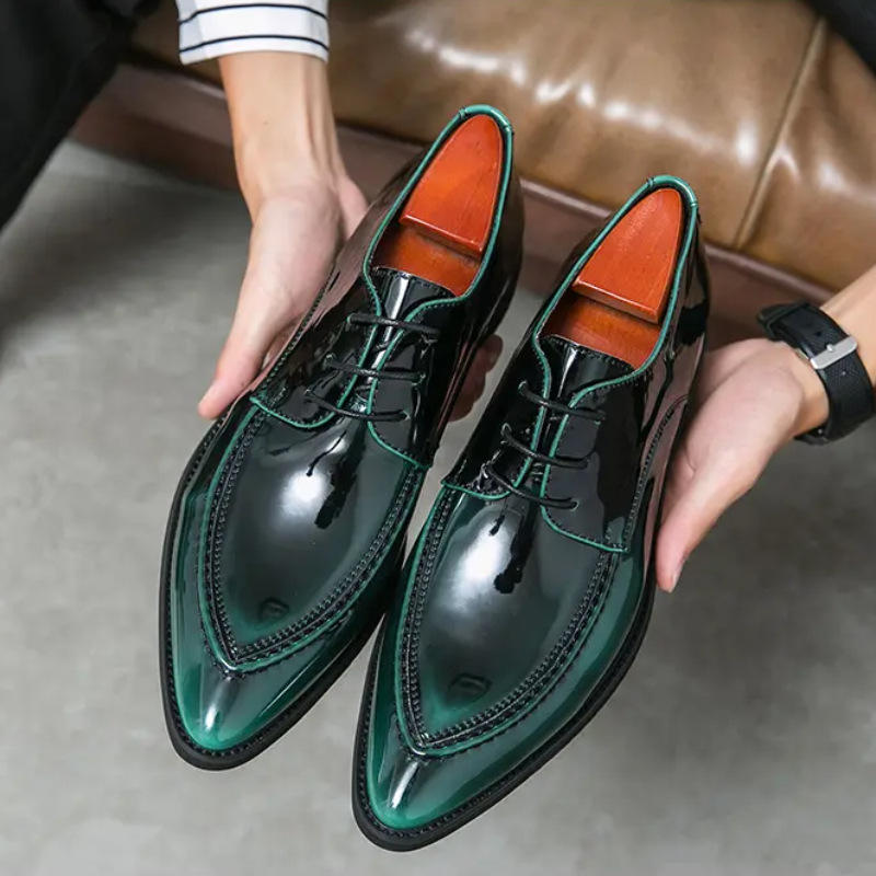Oxford – chaussures formelles italiennes en cuir verni de luxe