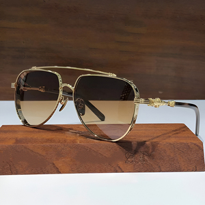 Farbverlauf-Tee-Farbige Antireflexions-Piloten-Sonnenbrille Hochwertig für Männer Frauen Maßgefertigte Vollrand-Augenschutz-Strand-Musterbrille - Product Image 4