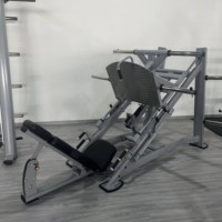 Vente directe d'usine Reyk : Machine 2-en-1 Leg Press et Hack Squat en acier au carbone, équipement de gym commercial pour l'entraînement de la force des jambes