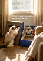 Griffoir pour chat en carton à base stable, durable, pour chatons d'intérieur, pour jouer et se reposer