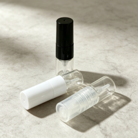 Botol Parfum Kaca Kosong 1ml untuk Sampel, Isi Ulang dari Bawah, Ukuran Mini untuk Perjalanan, Dilengkapi Tutup