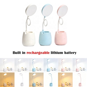 Macaron LED Night Light USB <b>Charging</b> Touch Dimmable Table <b>Lamp</b> Pen Holder Phone Stand For Study Bedroom - Product Image 1