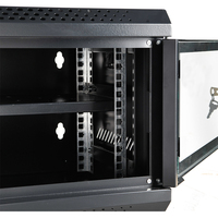 Armoire murale de serveur mini 19 pouces 530*400 4U/6U/9U/12U pour télécommunications et données, avec porte vitrée, en stock