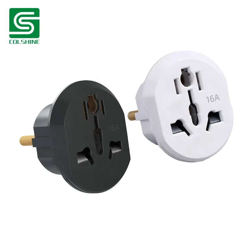 16A 250V EU Converter universale EU Plug AU US UK CN to EU adattatore europeo da viaggio presa adattatore