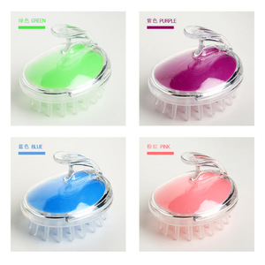 Cepillo de masaje para el cuero cabelludo, peine de masaje de plástico rosa cristalino para el cuidado de la salud - Product Image 3