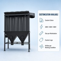 Collecteur de poussière à jet pulsé pour atelier, en acier au carbone, à nettoyage automatique, pour le ponçage, le polissage et la rectification