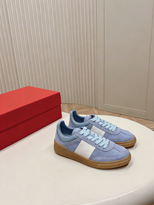 Zapatillas Deportivas Casuales de Piel Vacuna Estilo Retro con Bloques de Color, Zapatillas de Entrenamiento Alemanas Valentinos - Product Image 5