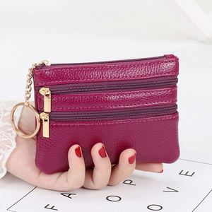 Wholesale Small Multi-Functional Women's <b>Purse</b> Short Texture Business Promotional Gifts <b>Soft</b> <b>Leather</b> Zipper Bag - Product Image 5