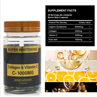 Compléments de beauté antioxydants éclaircissants OEM, pilules blanchissantes pour la peau, glutathion 250 000 000 mcg, vitamine C, capsules de collagène