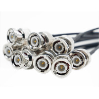 Conectores macho BNC Cable coaxial RG188 de 50 ohmios Blanco
