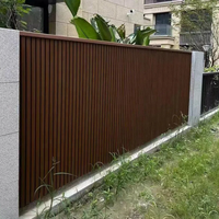 Panel de revestimiento estriado WPC de paisaje europeo Exterior, tableros de valla compuestos de límite de proyección Wpc para construcción al aire libre