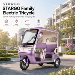 Triciclo Eléctrico Veloce Air con Carrocería Abierta, Parabrisas, 600W, Scooter de 3 Ruedas para Pasajeros, para Recorridos Escolares, Carga de 300 kg - Product Image 1