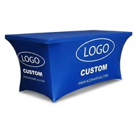 Nappes en Spandex avec Logo Personnalisé, Forme Rectangulaire Pliante, Housse de Table pour Hôtel et Restaurant