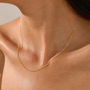 Thiết Kế Đơn Giản 316L Thép Không Gỉ Vòng Cổ Mỏng Liên Kết Chuỗi Rose <span class=keywords><strong>Gold</strong></span> Bạc Ngắn Choker Phụ Nữ Thời Trang Chuỗi Vòng Cổ - Product Image 5