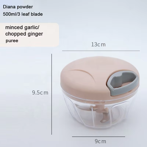 Broyeur et coupeur d'aliments manuel multifonction <span class=keywords><strong>Hachoir</strong></span> à viande et légumes en plastique PC Presse-ail Tranche de fruits État neuf - Product Image 3
